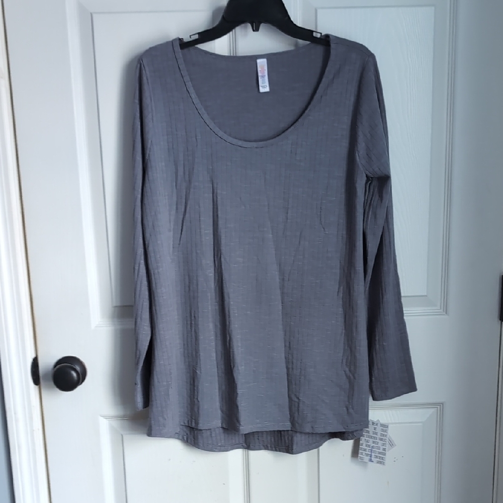 LuLaRoe Charcoal Long Sleeve Women's Top